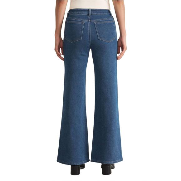 NEW Z SUPPLY georgia relaxed leg jeans in vintage denim blue - Picture 2 of 2